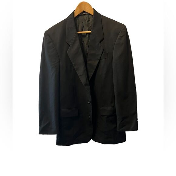 Other - MENS J.G. CHAPPEL Wool Black Two Button Blazer Suit Jacket 38
